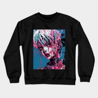 Splash Zombie Girl 8 Crewneck Sweatshirt